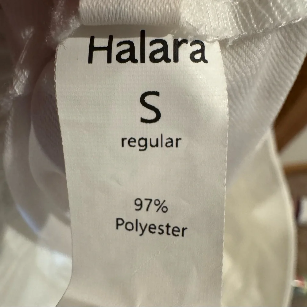 Halara Flex Mid Rise Pocket Barrel Leg Work Pants White S - Picture 10 of 12